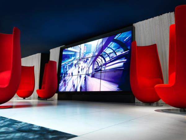 amsterdam kiinnostavat paikat andaz tv -huone modernit punaiset nojatuolit