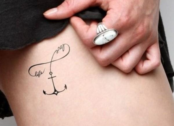 ankkuritatuoinnit naisten ideoita minimalistinen tatuointi