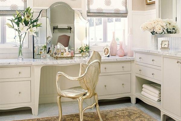 pukuhuoneen kalusteet ylellinen peilipöytä marmoripinta
