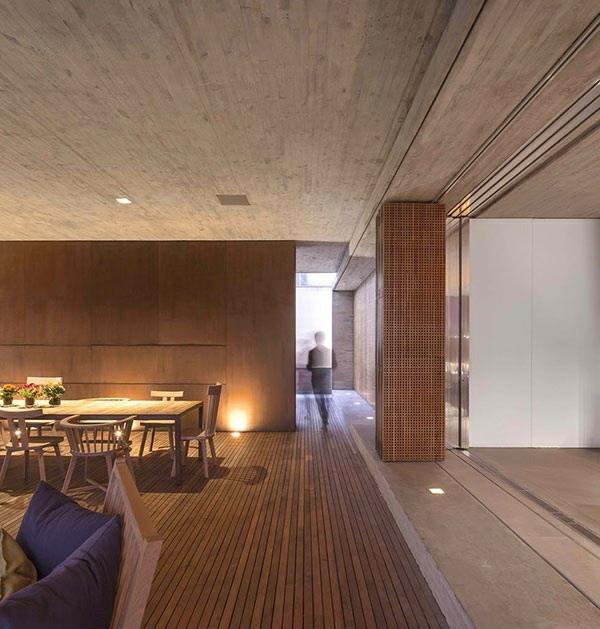 arkkitehtuuri ja muotoilu p talo brasilia moderni puinen sisustus olohuone