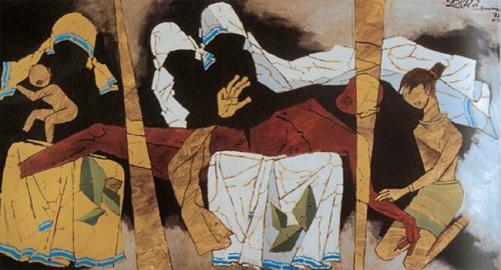 MF Hussain festmények