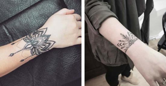 rannekoru tatuointi naisten lotus