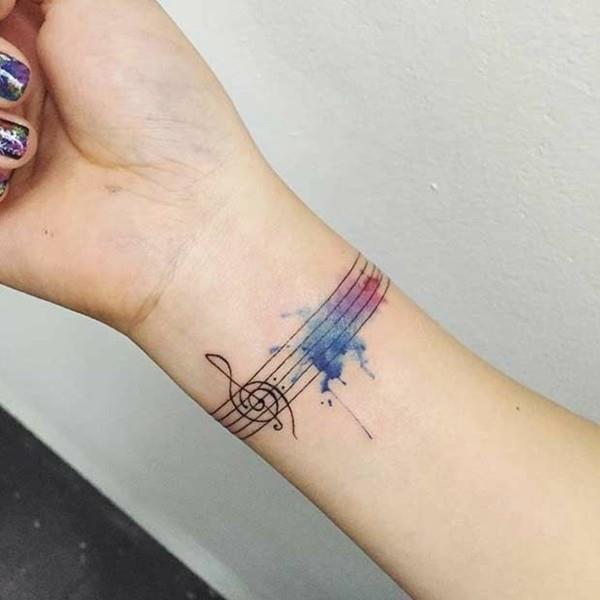 rannekoru tatuoinnit naisten vesiväritatuointi