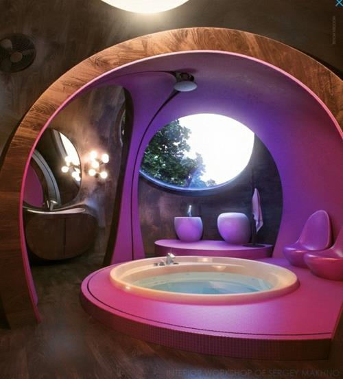 houkutteleva kylpyhuone design kylpyamme epäsuora pehmeä vaaleanpunainen vaaleanpunainen