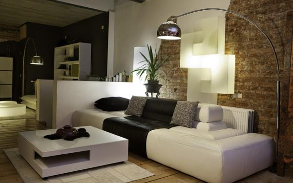 houkutteleva seinän muotoilu lattiavalaisin lumoava olohuone sohvan seinävärit olohuone