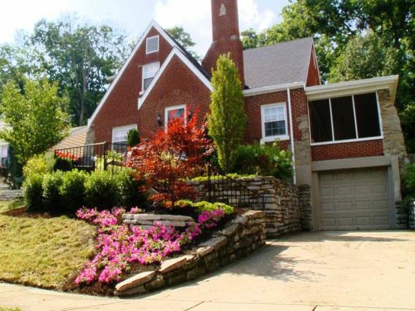 etupihan suunnitteluideat kivet värilliset kukat