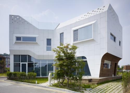houkutteleva valkoinen suunnittelija talo etelä -korea arkkitehtuuri
