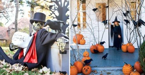 ulkona koristelu halloween -ideoita tee se itse DIY -luuranko