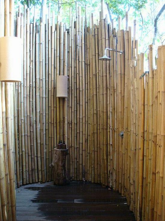 rakenna oma ulkosuihku ulkona oleva kylpyhuone bambusta