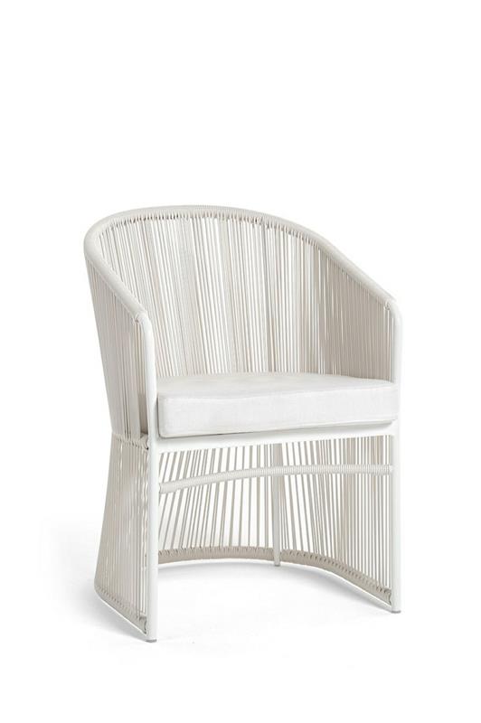 ulkokalusteet suunnittelija huonekalut ulkolounge huonekalut nojatuoli valkoinen varaschin design
