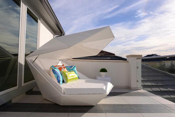 ulkokalusteet moderni terassi design design lounge -huonekalut aurinkotuoli
