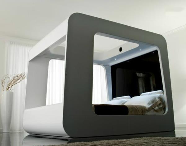 poikkeukselliset sängyn suunnitteluideat mustavalkoinen makuuhuone