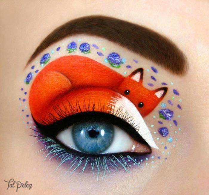Silmien meikkitaiteilija Tal Peleg fox