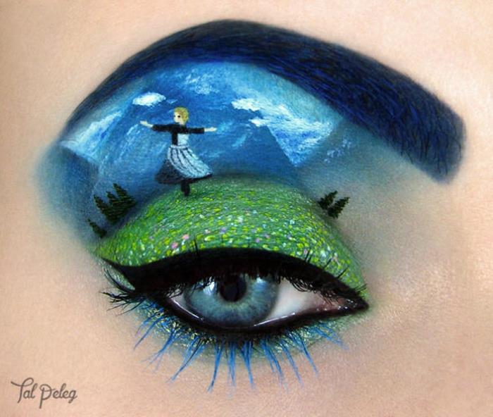 Make up eyes meikkitaiteilija Tal Peleg tyttö metsässä