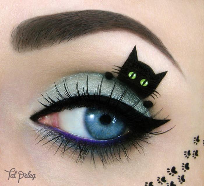 silmät meikkitaiteilija Tal Peleg musta kissa