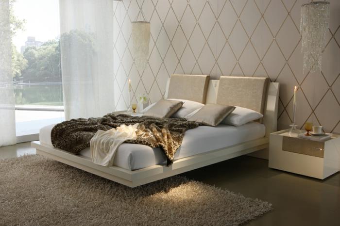 hienot vuoteet riippuva kelluva sänky parivuode ylellinen design makuuhuone rauhoittava yritys