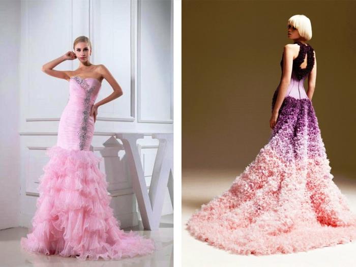 epätavalliset hääpuvut haute couture hääpuvut rosa pinkki