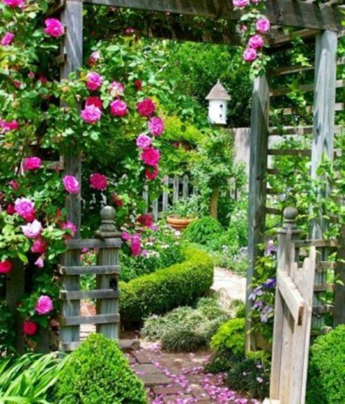 alkuperäinen puutarhan koristelu ruusutarha