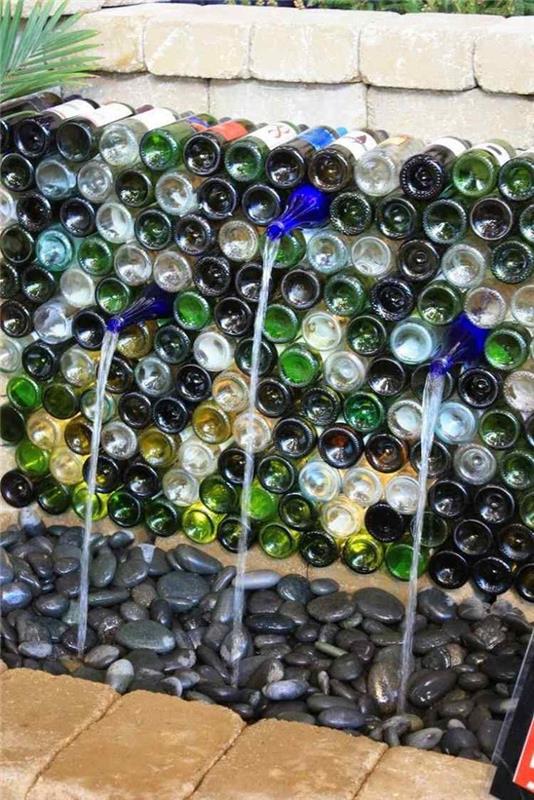 tee epätavallisia puutarhakoristeita itse kierrätysideoita diy koristelu kierrätä lasipullot
