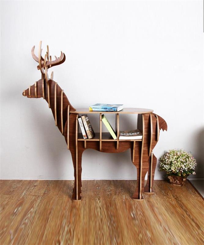 epätavallinen huonekalusuunnittelija huonekalut sivupöytä kirjahylly avantgarde