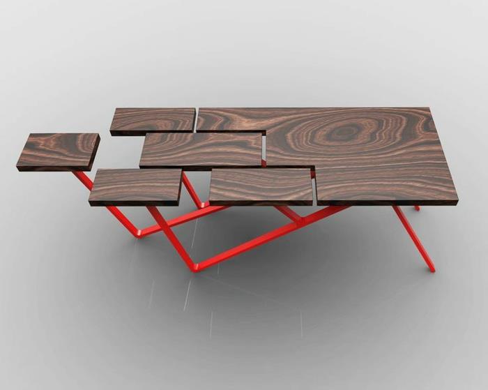 epätavallinen huonekalusuunnittelija huonekalut puinen pöytä avantgarde