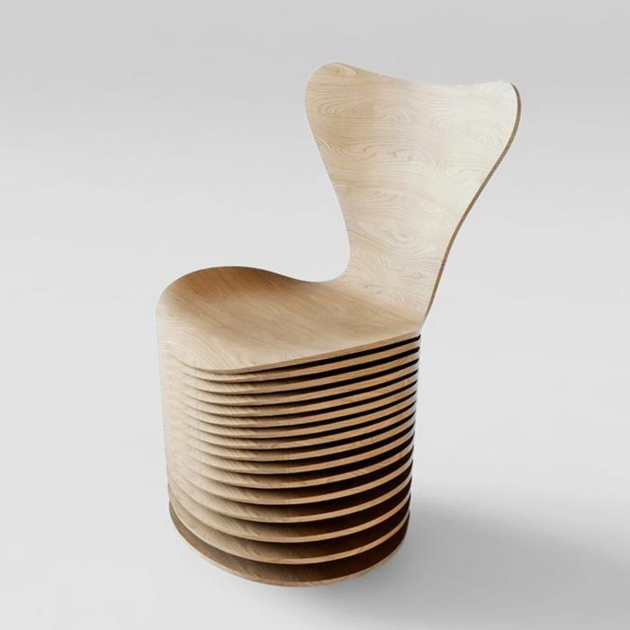 epätavalliset huonekalut aidot puukalusteet suunnittelija tuolit
