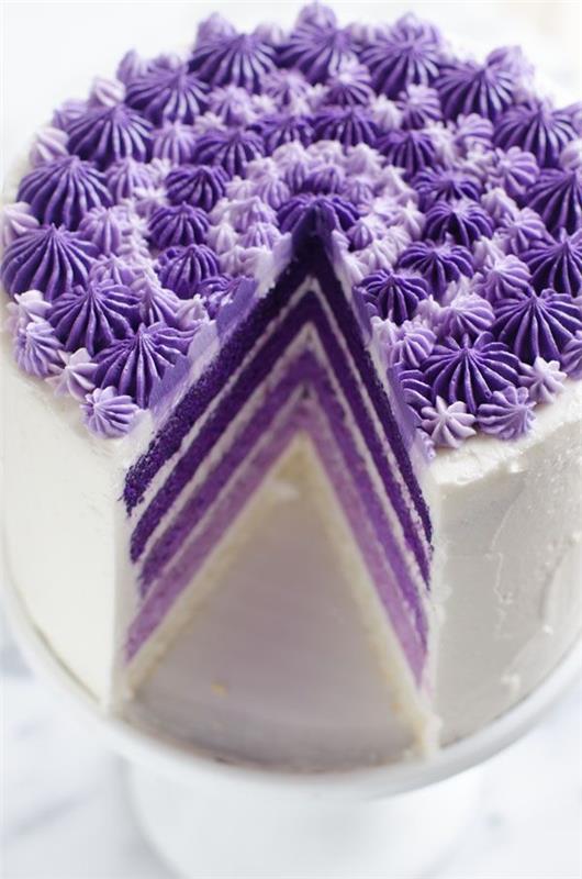 hienoja kakkuja violetti valkoinen muotoilu