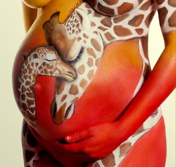 maalaa baby bump valokuvausideoita kirahvi