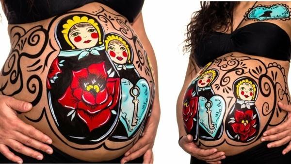 maalaa baby bump photoshoot ideoita matryoshka