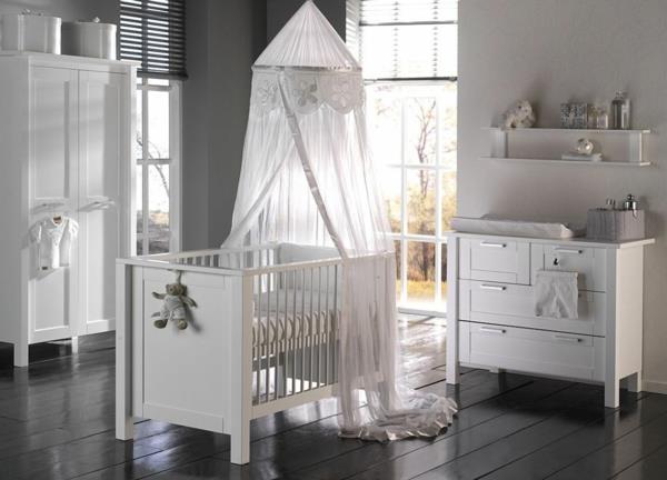 vauvansänky suunnittelu vauvan huoneen suunnittelu tumma lattia
