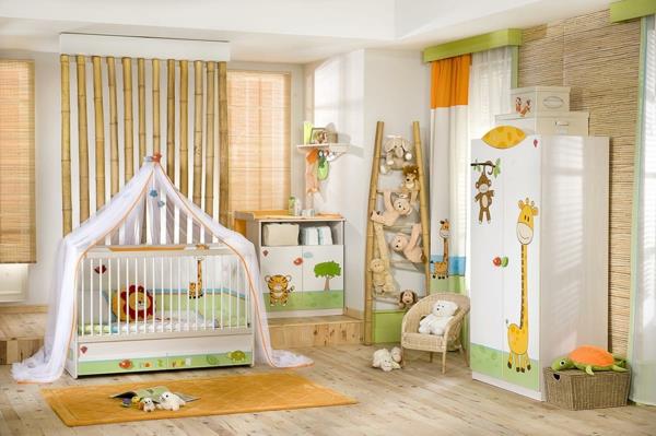 vauvansänky suunnittelu vauvan huone safari sisustus