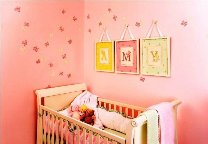 vauvan huoneen sisustusideoita söpöjä sisustusideoita perhosia tuoretta seinämaalia