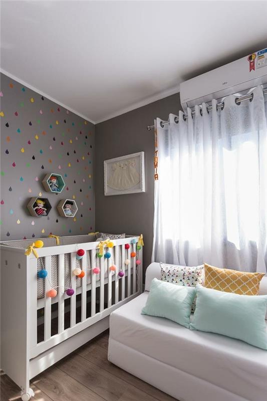 vauvahuoneen sisustusideoita seinäsuunnittelu tippa -lankku