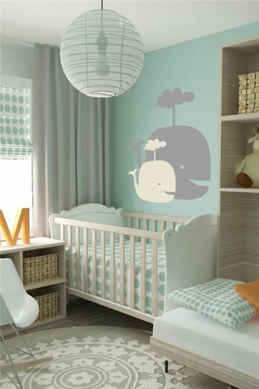 vauvan huone perustaa vauvan sänky patja vuodevaatteet seinän sisustusideoita