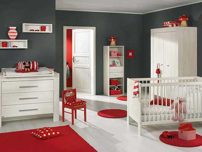 design vauvan huone vauvan huone asetettu punainen harmaa