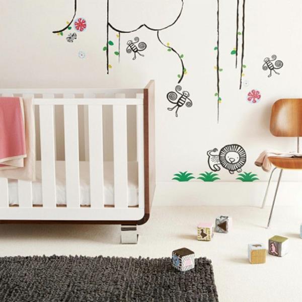 design vauvan huone kaunis seinätarra
