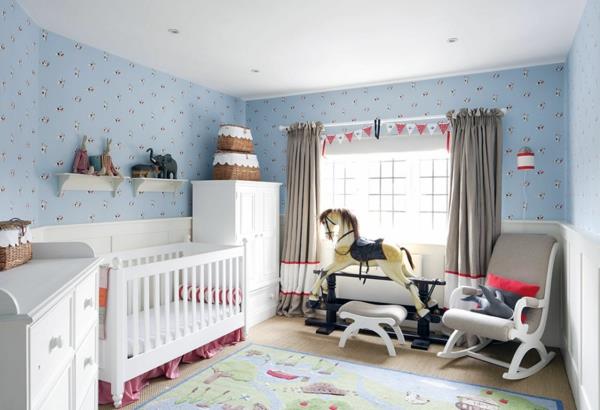 vauvan huoneen suunnittelu hauska matto tuoreet seinämaalaukset