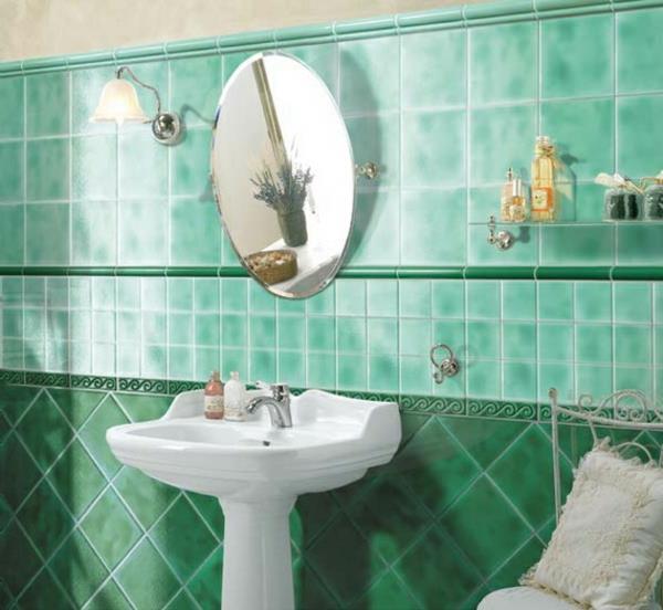 kylpyhuone ideoita kuvia vihreä tuore design pesuallas hyllyt