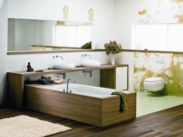 kylpyhuone ideoita puukalusteet