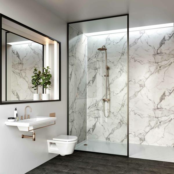 kylpyhuone ilman laattoja marmorinen seinäkoriste