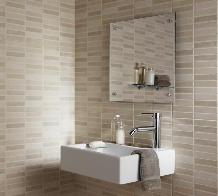 kylpy laatat neutraalit värit seinän suunnitteluideat kylpyhuone