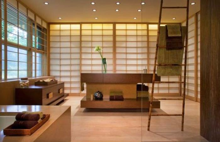 kylpyhuoneen kalusteet japanilainen Kaukoidän design minimalistinen tyyli