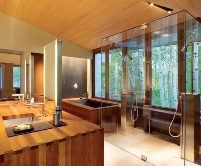 kylpyhuoneen kalusteet moderni japanilaistyylinen minimalistinen lasinen suihkukaappi