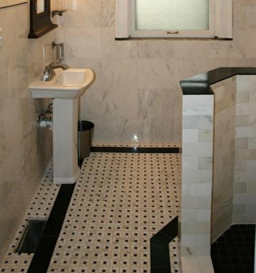 kylpyhuoneen lattian moderni laattaidea