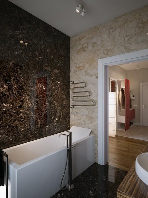 kylpyhuoneen ruskea marmori yhdistää erilaisia ​​vivahteita