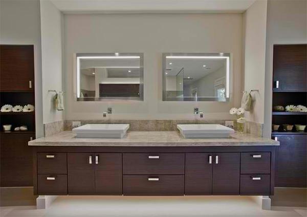 kylpyhuoneen suunnittelu 2 kylpyhuoneen peiliä