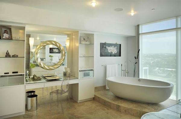 pyöreä kylpyhuoneen peili kylpyhuoneen muotoilu kylpyhuoneen peili pyöreä vapaasti seisova kylpyamme