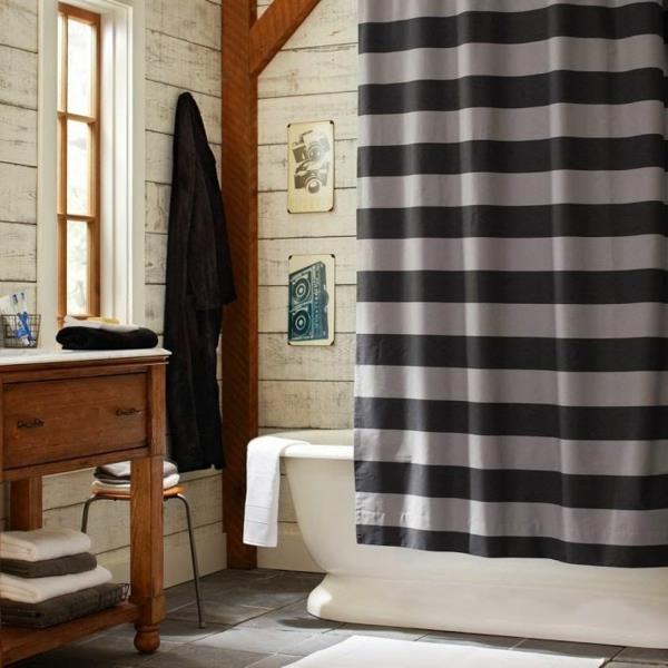 kylpyhuone design kylpyhuoneen verhot suihkuverho harmaa kylpyamme