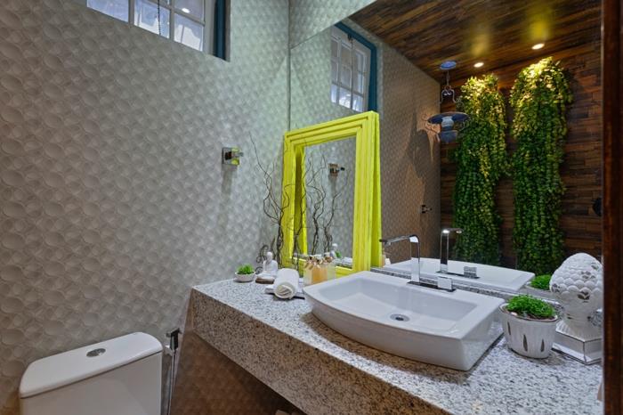 kylpyhuoneen sisustusideoita moderni kestävä sisäkasvi kylpyhuone