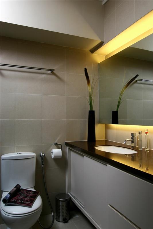kylpyhuoneen suunnitteluideat feng shui led -valaistus